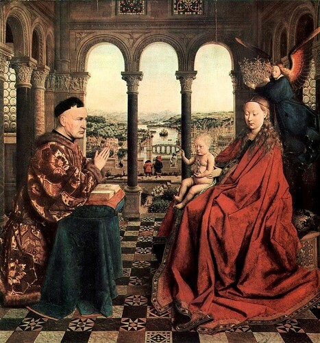 Мадонна<br /> канцлера Ролена.
Ян ван Эйк, 1435.