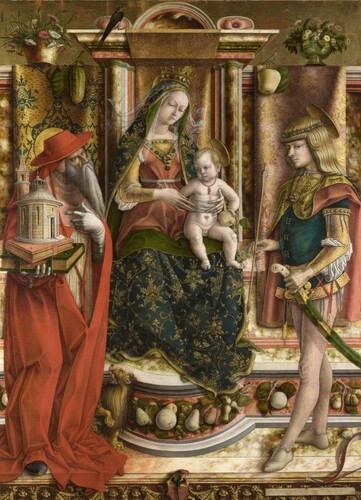 Мадонна с ласточкой (фрагмент).
Карло Кривелли, 1490.