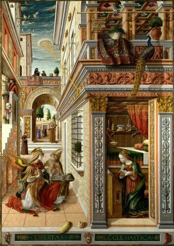 Благовещение со святым Эмидием в Асколи Пичено.
Карло Кривелли, 1486.