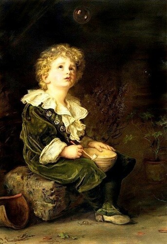 Мыльные пузыри (Уильям Милборн Джеймс, внук художника).
Джон Эверетт Милле, 1886.