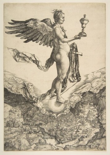 Немезида.
Альбрехт Дюрер, 1502.