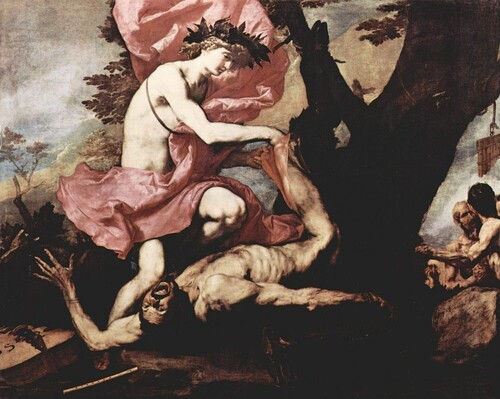 Аполлон и Марсий.
Хосе де Рибера, 1637