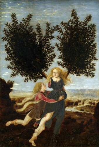 Аполлон и Дафна.
Антонио Поллайоло, 1475