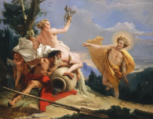 Аполлон преследует Дафну.
Джованни Баттиста Тьеполо, 1760